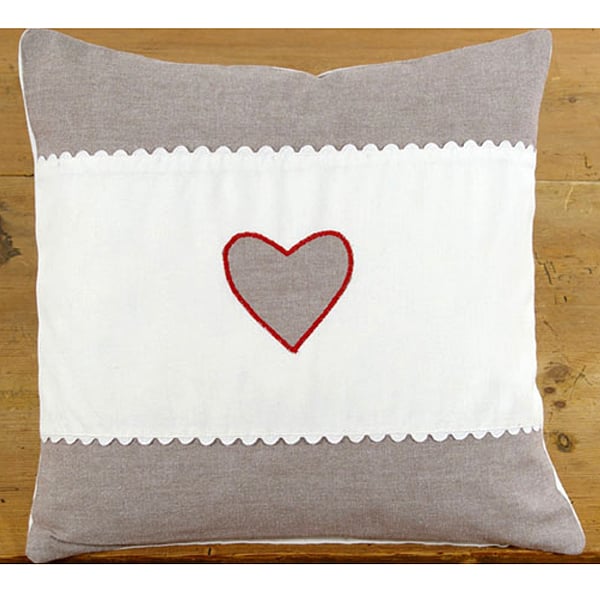   Reesa Grey Heart, 4040 , , Country Home Style, , Reesa Red