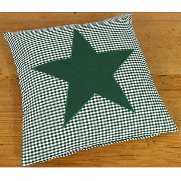   Reesa Green Star Check, 4040 , , Country Home Style, , Reesa Green